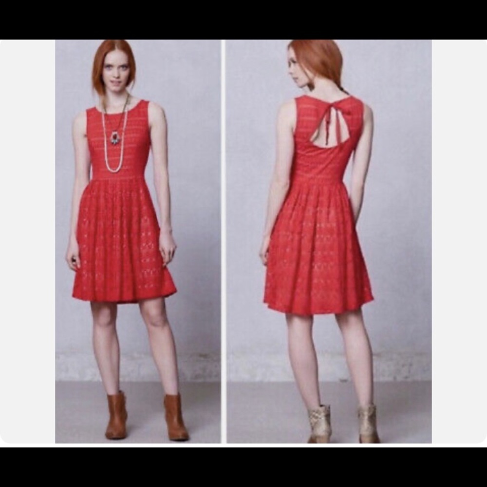 Anthro vintage style stretch dress